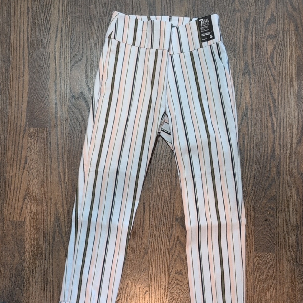 Striped High-Waisted Pants